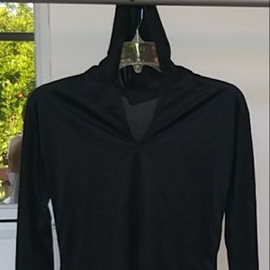 HALLOWEEN BLACK HOODED NINJA OUTFIT S